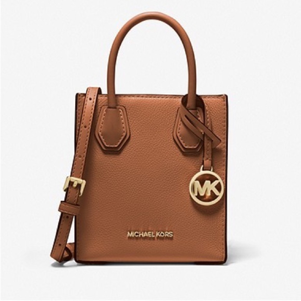 Michael Kors, Mercer Extra-Small Pebbled Leather Crossbody Bag, Black